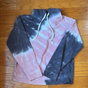 Ivory Ella Pink and Black Tie-Dye Hoodie